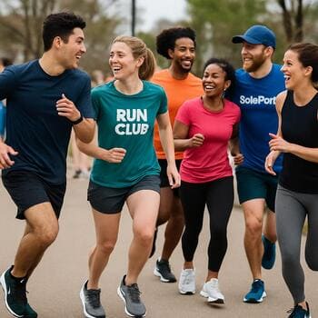 SolePoint koşu kulübü etkinliğinde birlikte koşan grup