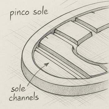 pinco taban kanallarının çizildiği SolePoint tasarım sayfası