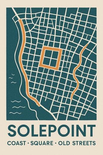 Şehir rotalarının çizildiği SolePoint afişi