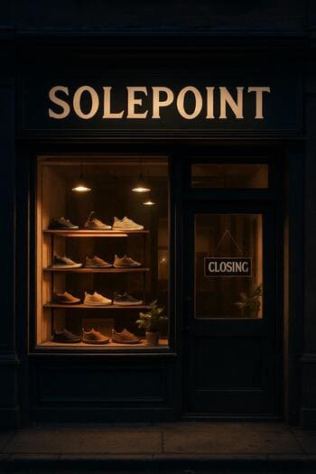 Akşam kapanışında SolePoint mağaza içi ve düzenlenen raflar