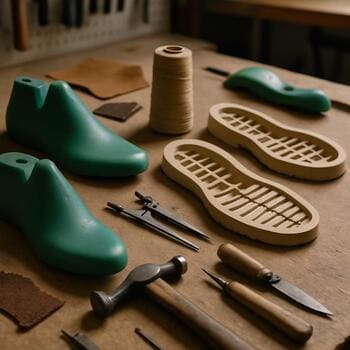 Ayakkabı kalıbı ve taban prototiplerinin yer aldığı SolePoint çalışma masası