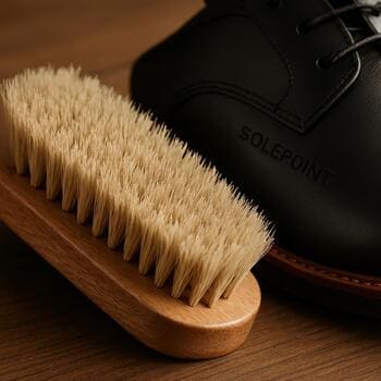 SolePoint ayakkabı bakım seti ve fırça ile deri ayakkabı temizliği