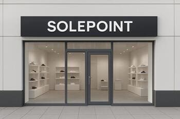 SolePoint mağaza giriş kapısı ve vitrin görünümü