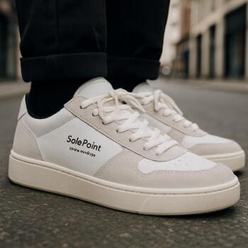 Şehir sokaklarında yürüyen SolePoint Street Classic sneaker