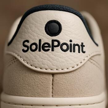 SolePoint ayakkabının topuk şeridi detayının yakın görünümü