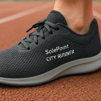 City Runner spor ayakkabının etiketinde fit notu