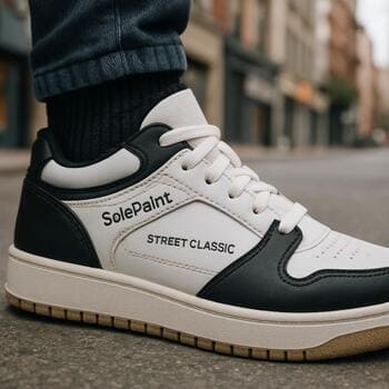 Street Classic sneaker üzerinde rahat kalıp etiketi
