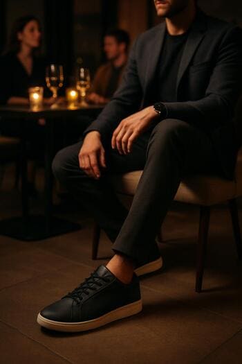 Akşam buluşmasında SolePoint Night Shift sneaker kombinasyonu