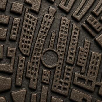 pinco taban kanallarının şehir zeminine benzeyen deseni