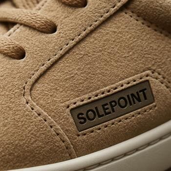 SolePoint süet sneaker kumaş dokusunun yakın plan görüntüsü