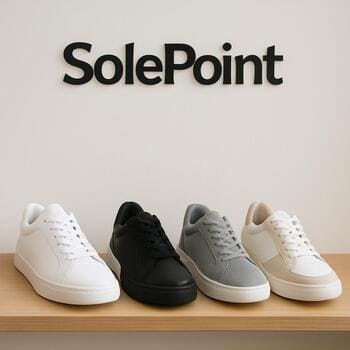 Çekirdek SolePoint koleksiyonunun düz dizildiği sakin raf hattı